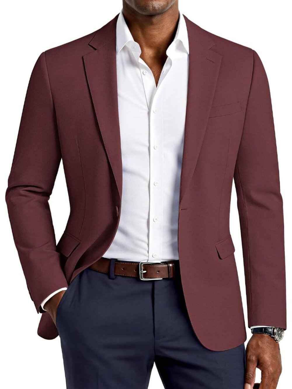 Men's Lightweight Sport Coat Casual Blazer Slim Suit Jacket